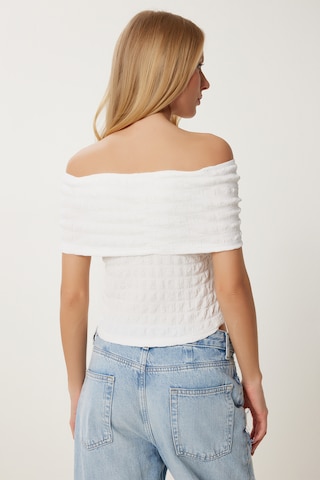 Happiness İstanbul Bluse in Weiß