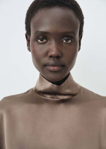 MANGO Blouse 'Lunas' in Brown