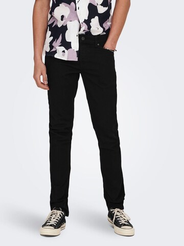 Only & Sons Regular Pants in Black: front