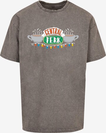 ABSOLUTE CULT Shirt 'Friends - Central Perk Christmas Lights' in Grey: front