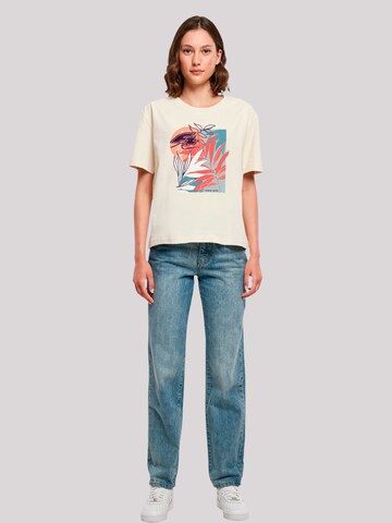 F2 Shirt 'Beach Vibes Sommer Style' in Beige