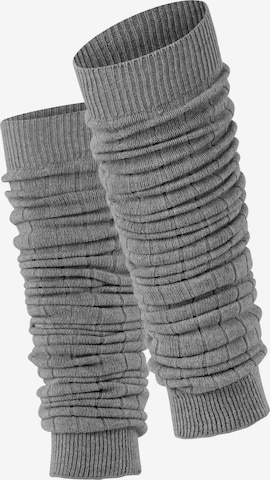 ESPRIT Leg Warmers 'Rib' in Grey: front