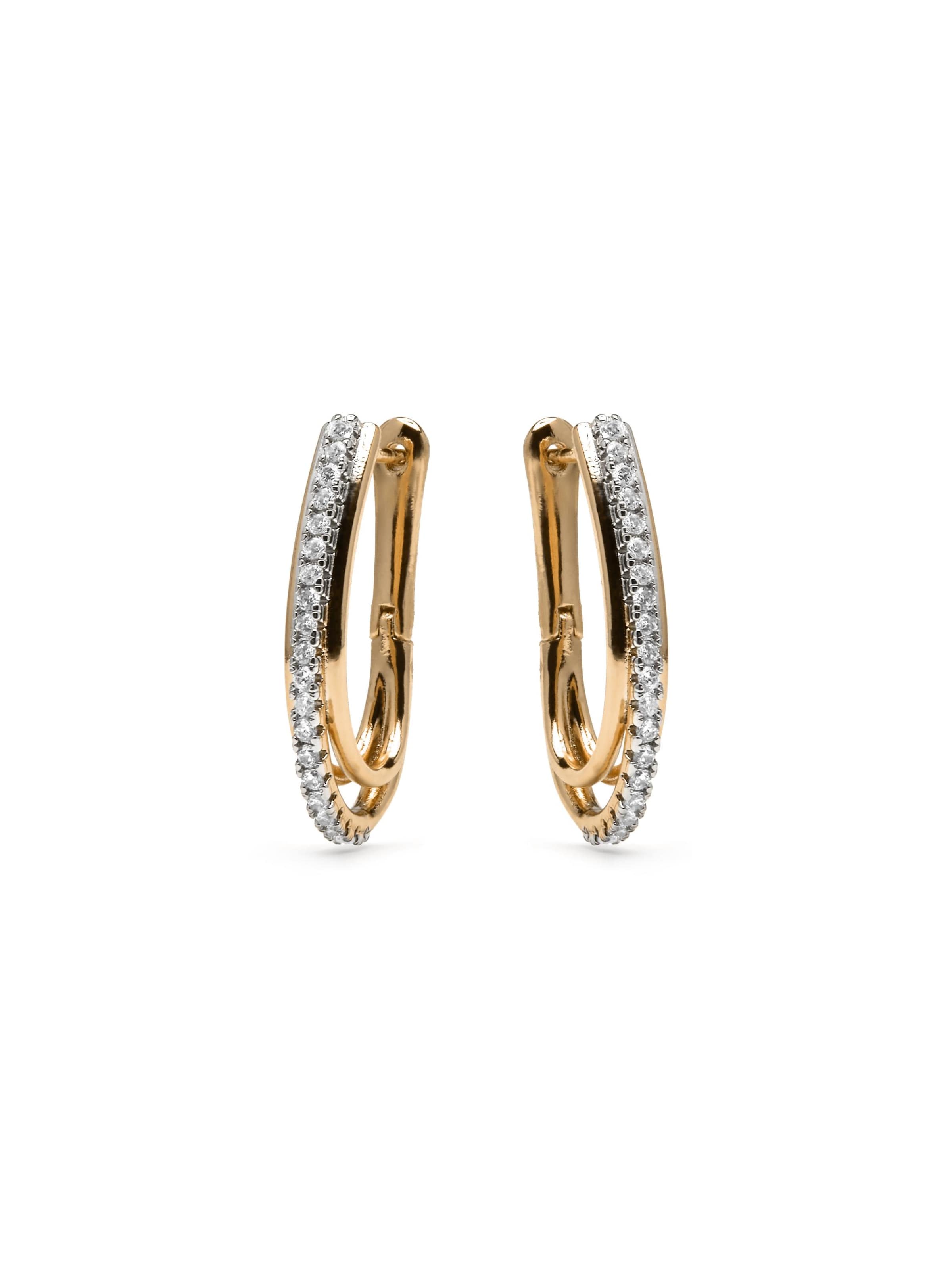 Boucles d'oreilles 'Boku' Luxenter en or : devant