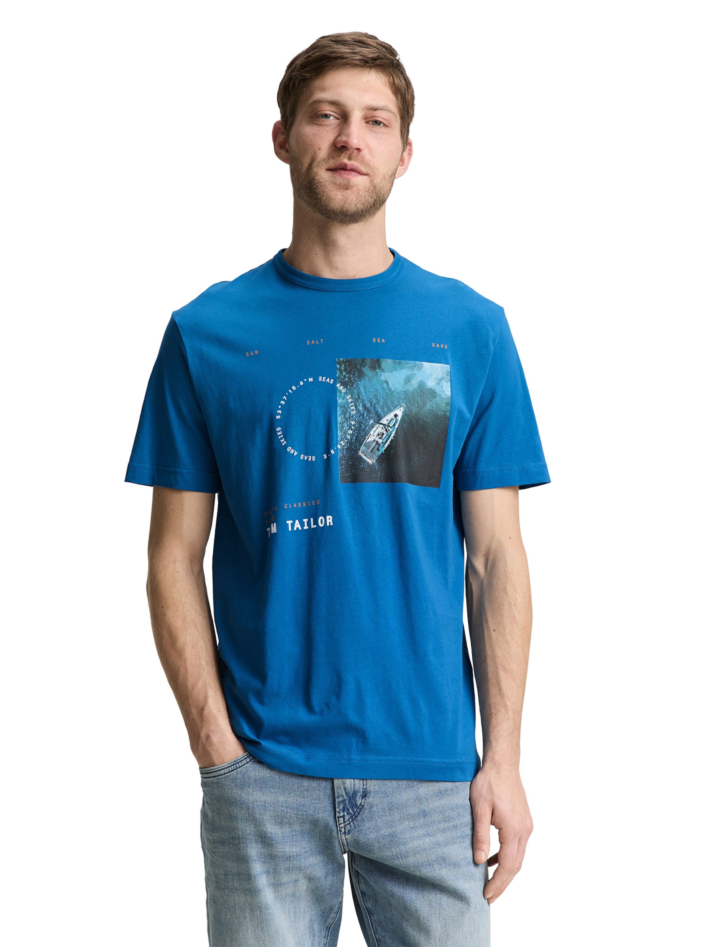 TOM TAILOR Shirt in Blue: front