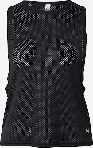 Sport top de la UNDER ARMOUR pe negru: față