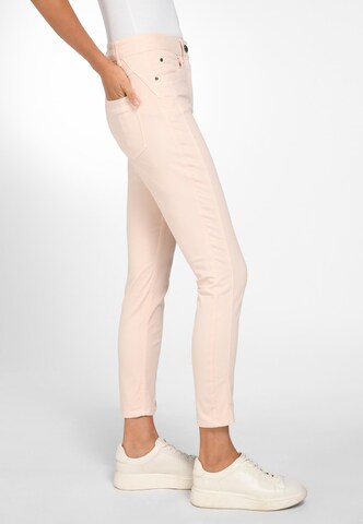 Coupe slim Pantalon Basler en rose