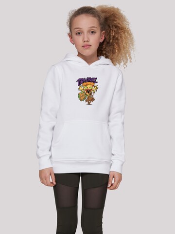 F4NT4STIC Sweatshirt 'Pizza Ghost' in Weiß: predná strana