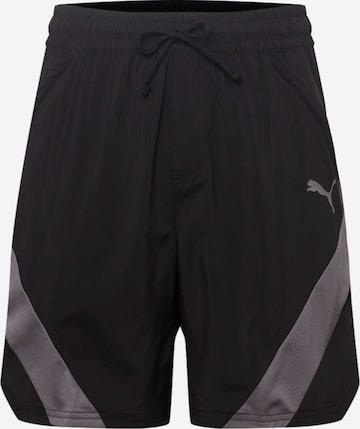 PUMA Regular Sports trousers in Black: front