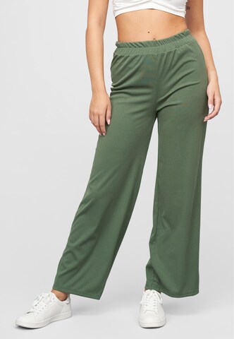 Cloud5ive Wide leg Broek in Groen: voorkant