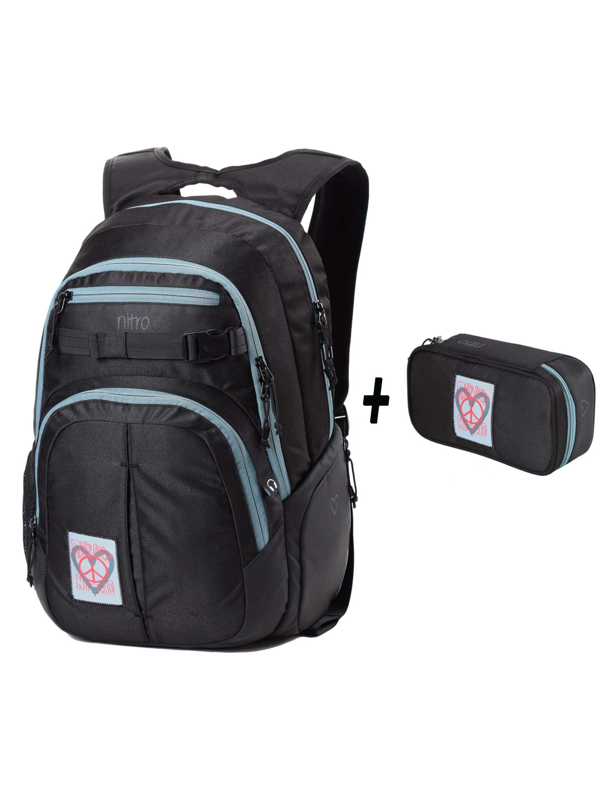 NITRO Backpack 'Set Chase' in Blue: front