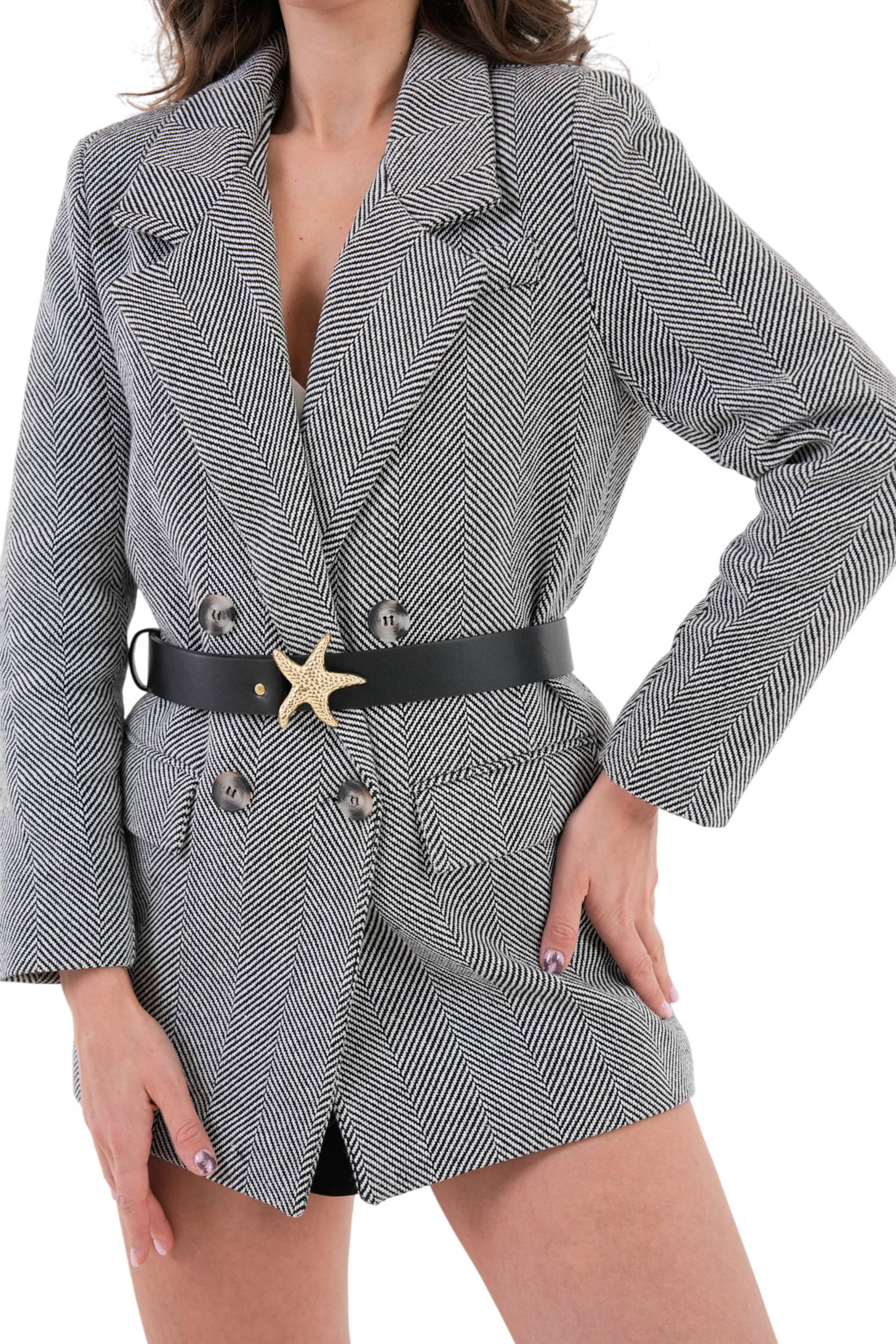 WOMAN VISION Gürtel in Schwarz: Vorderseite