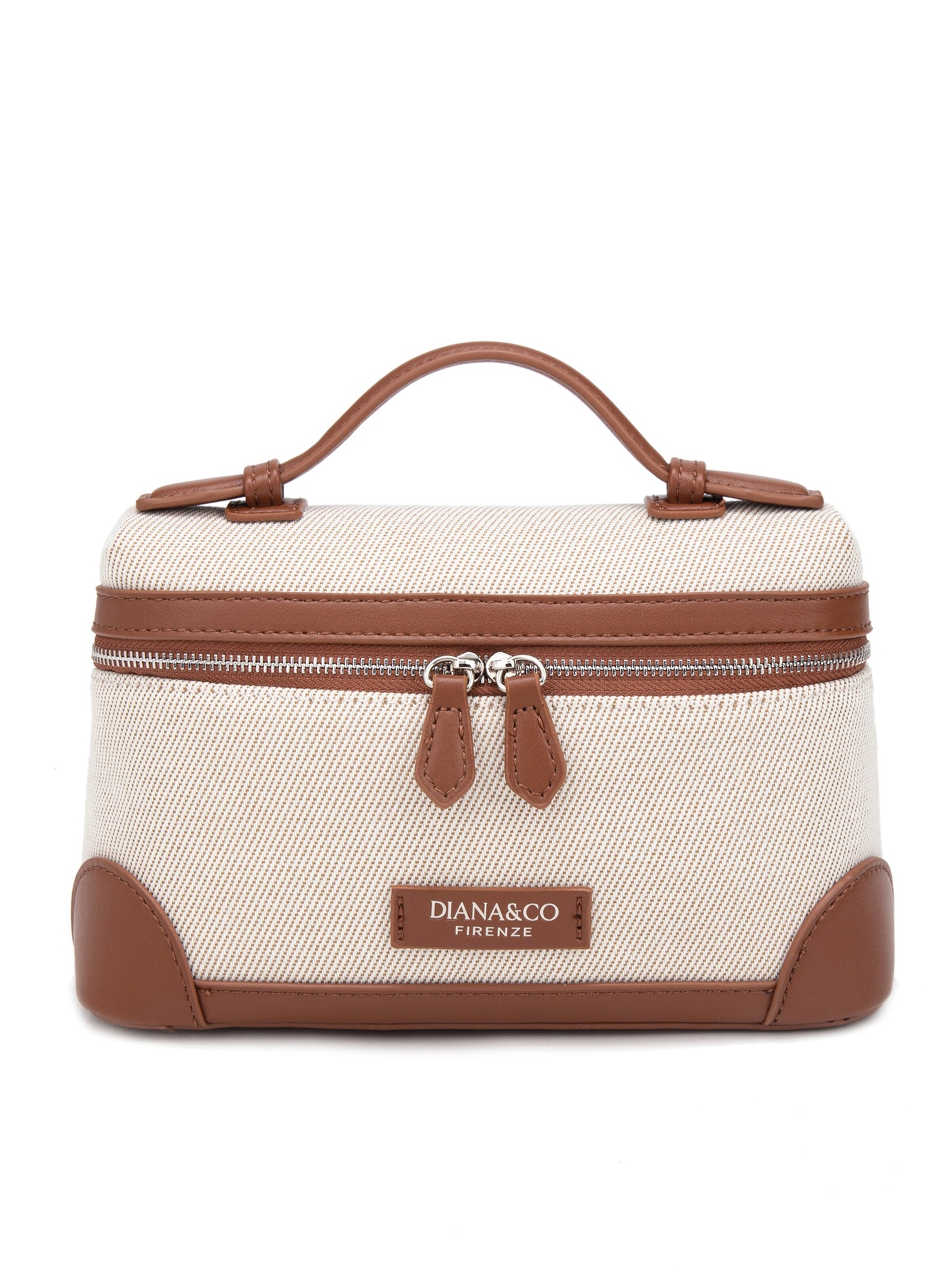 Borsa a tracolla 'Borsa a Mano Strutturata Diana & Co Firenze con Tracolla Regolabile e Dettagli Ecopelle' di Diana&Co. in marrone: frontale