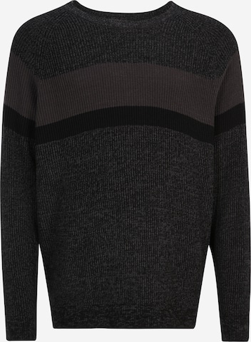 Jack & Jones Plus Sweater in Black: front