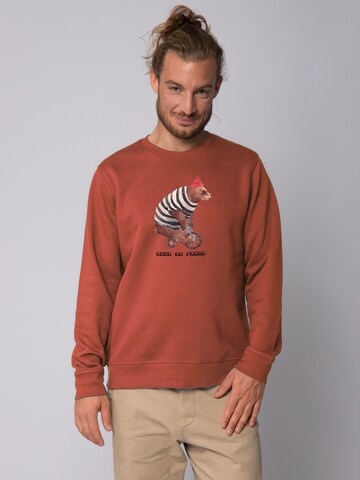 Sweat-shirt 'Tour de Franz' Watapparel en marron : devant