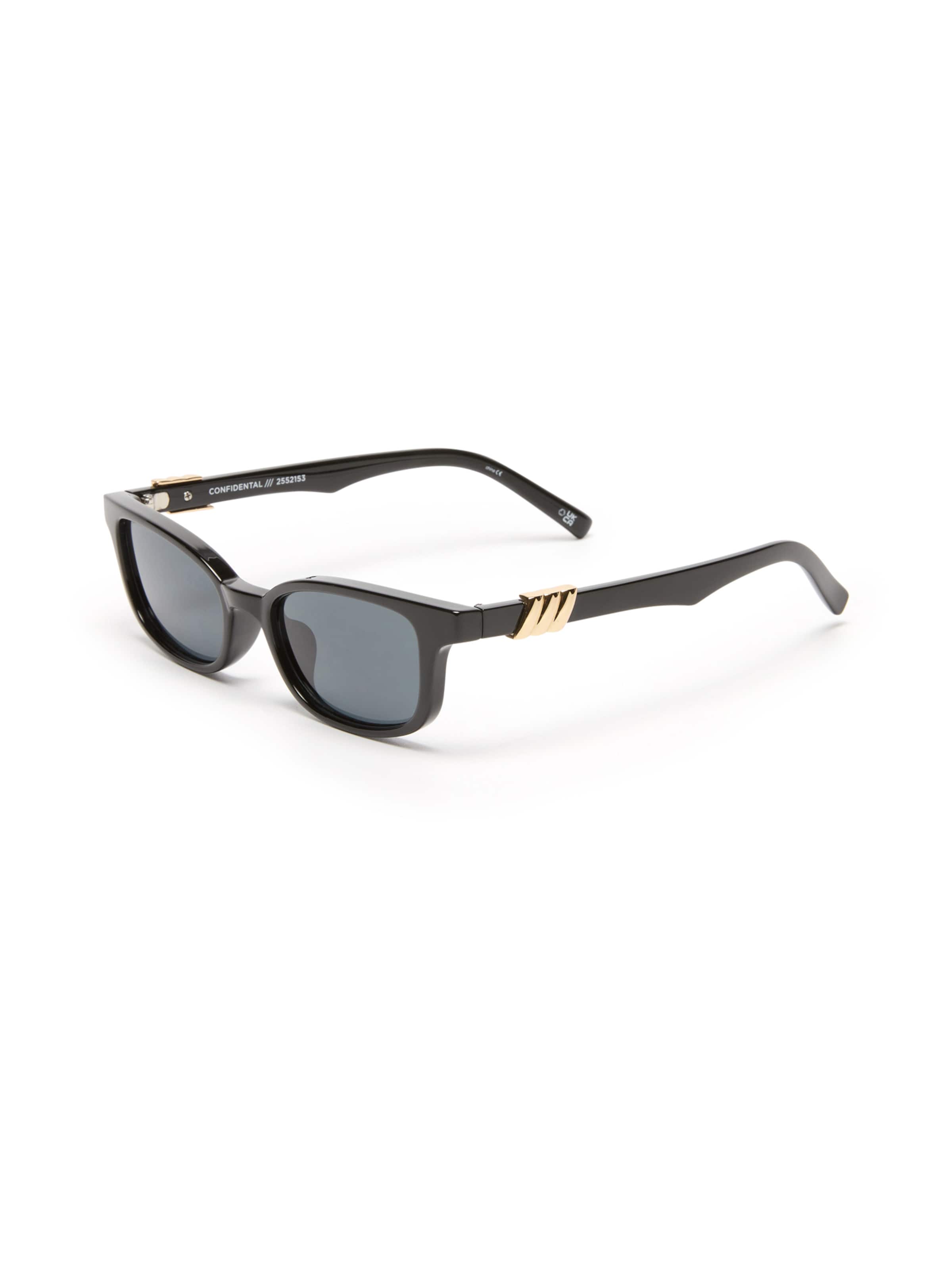 LE SPECS Sunglasses 'CONFIDENTIAL' in Black: front