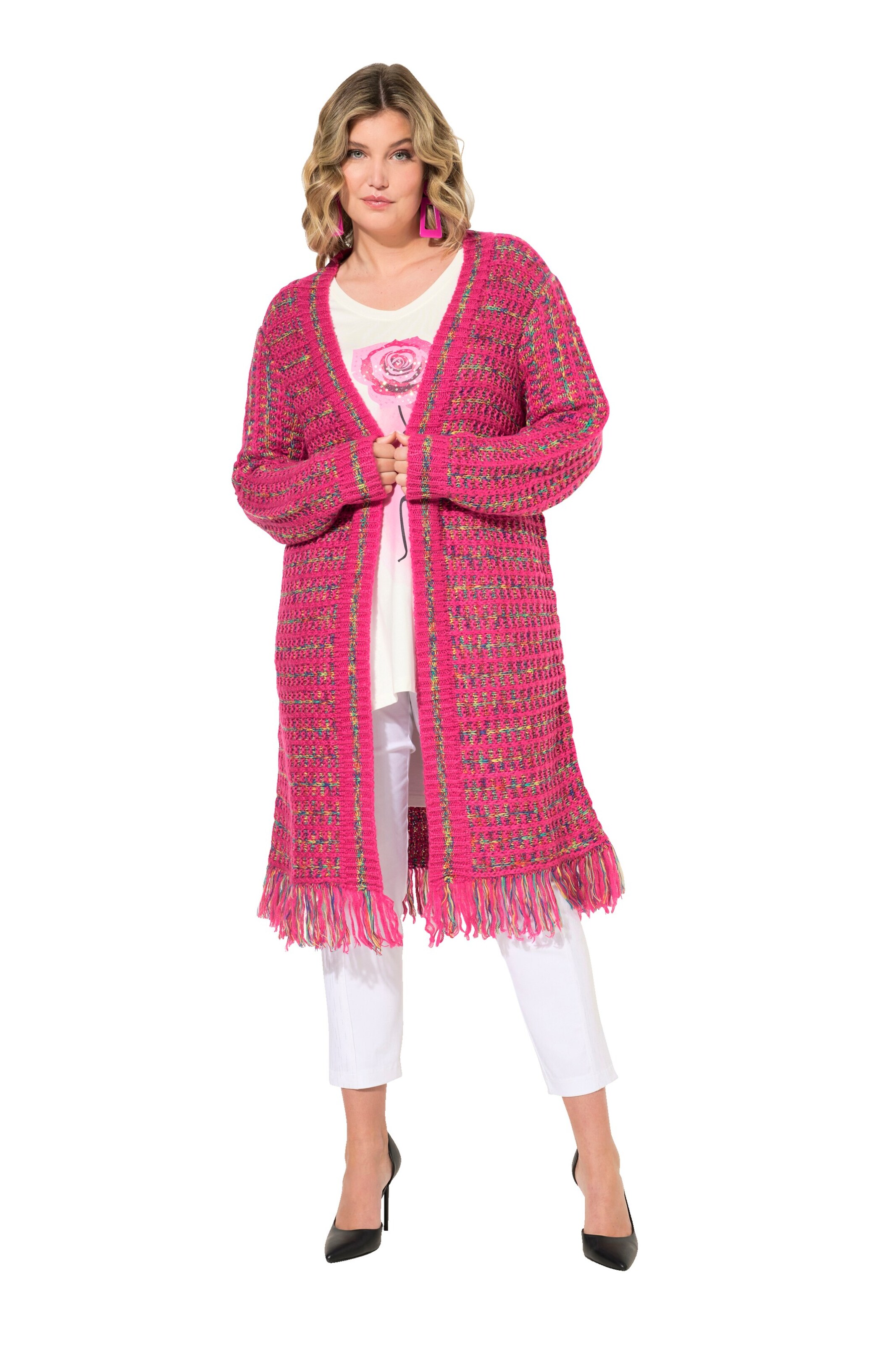 MIAMODA Knit cardigan in Pink