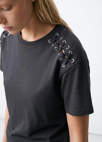 MANGO TEEN Shirt in Grey