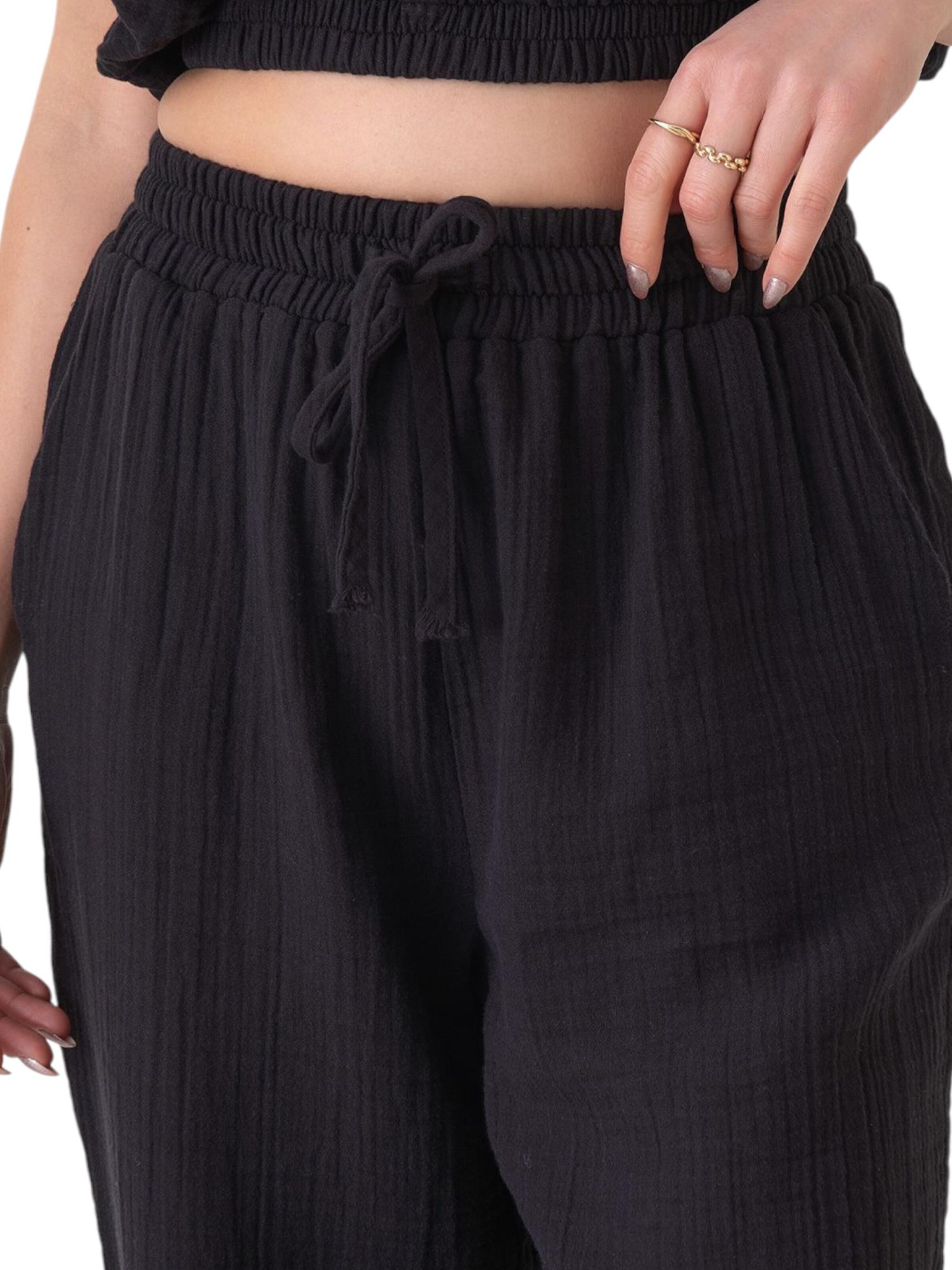 Wide Leg Pantalon 'Eluna' WENOR en noir