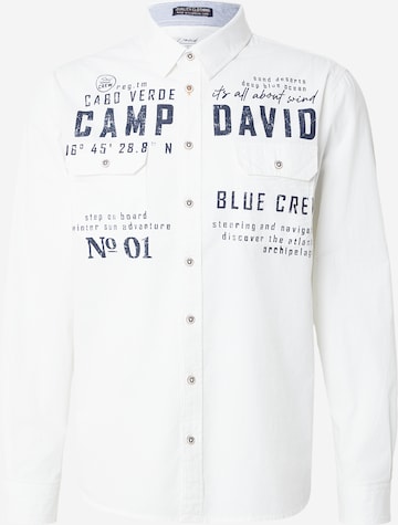 balta CAMP DAVID Standartinis modelis Marškiniai: priekis