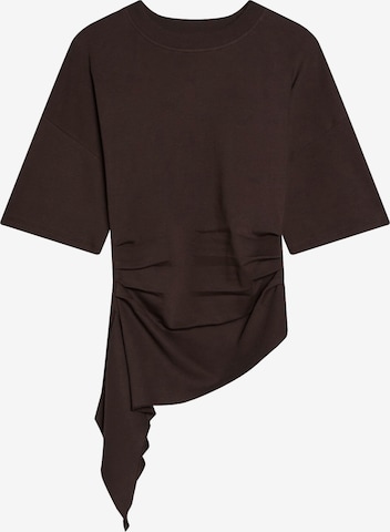 BershkaMajica - smeđa boja: prednji dio