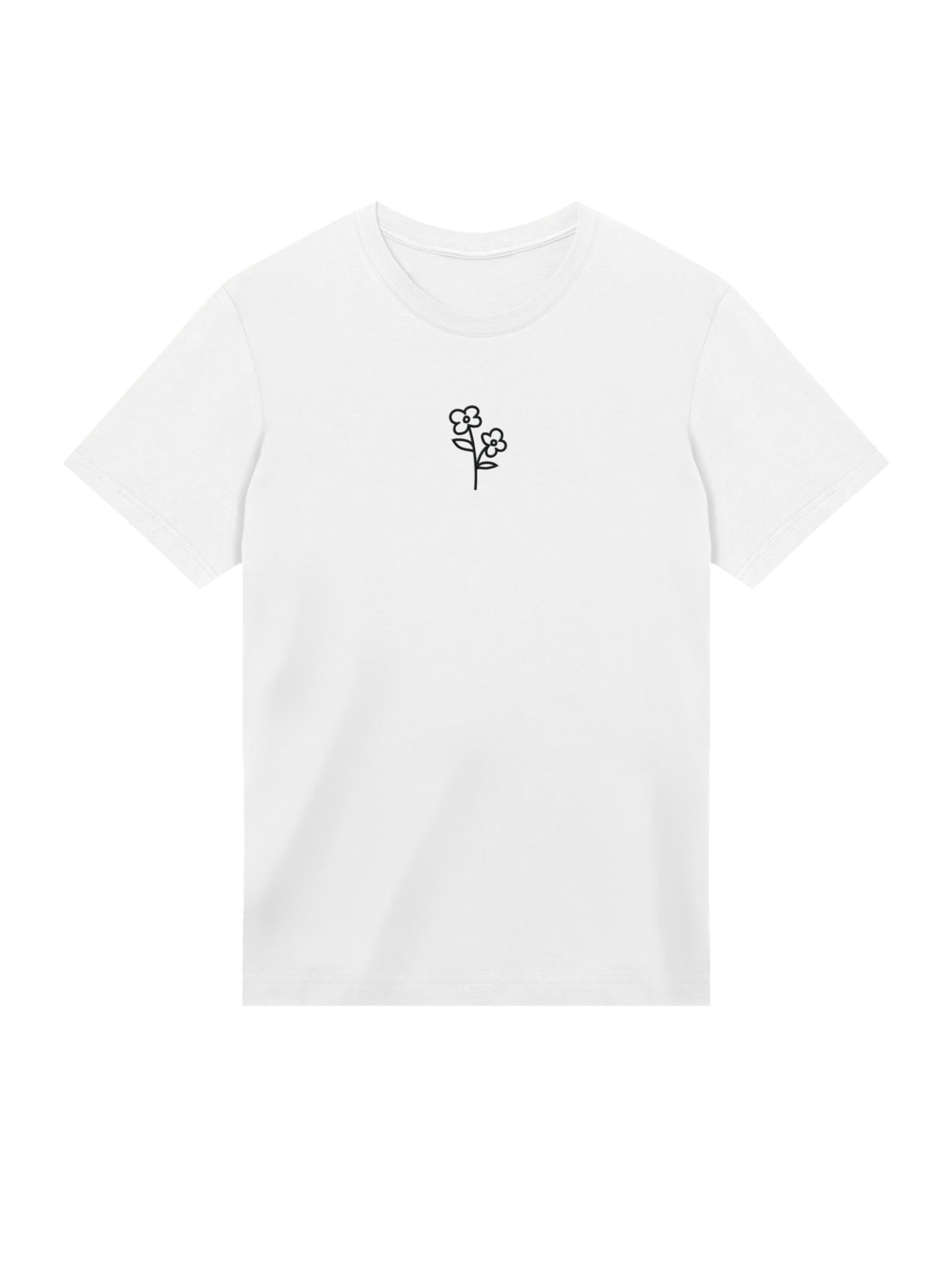 F4NT4STIC Shirt 'Handdrawn Flower' in White: front