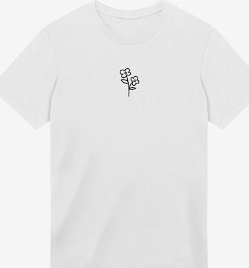 F4NT4STIC Shirt 'Handdrawn Flower' in White: front