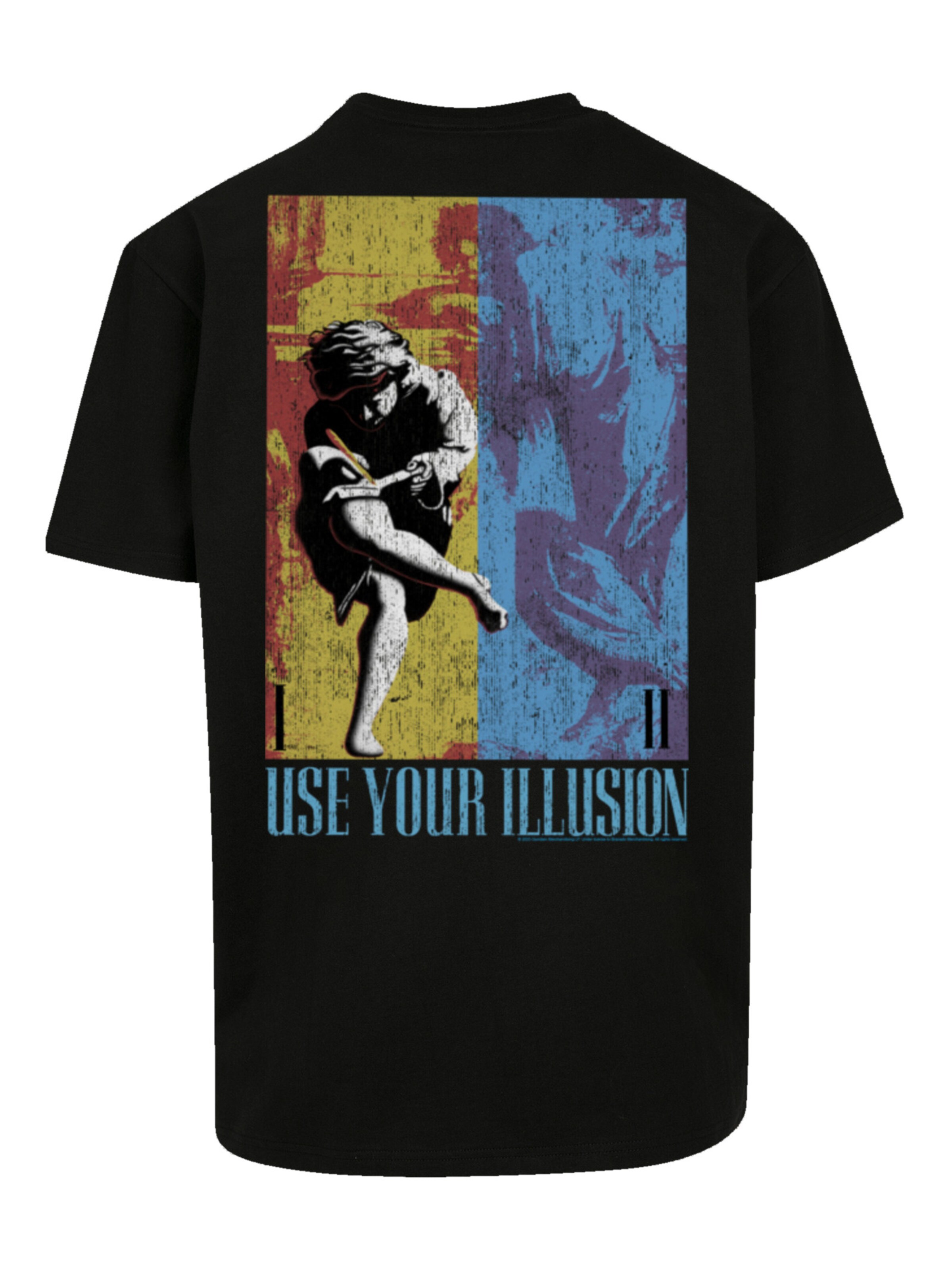 T-Shirt 'Guns 'n' Roses Music Double Illusion' F4NT4STIC en noir