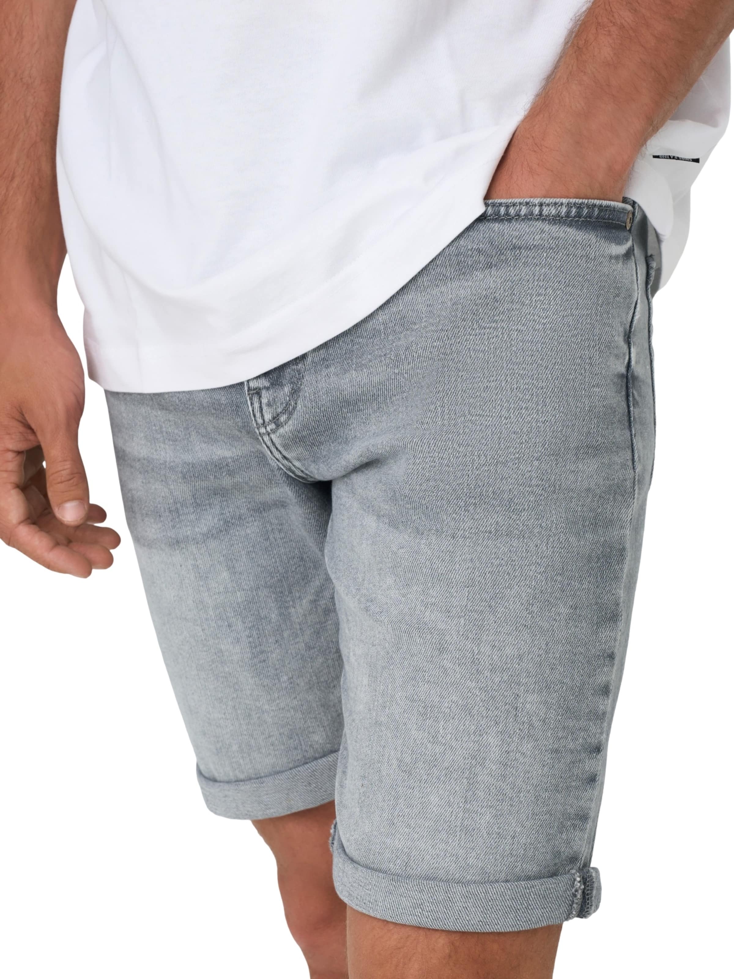 Only & Sons Slimfit Jeans 'ONSPly' i grå