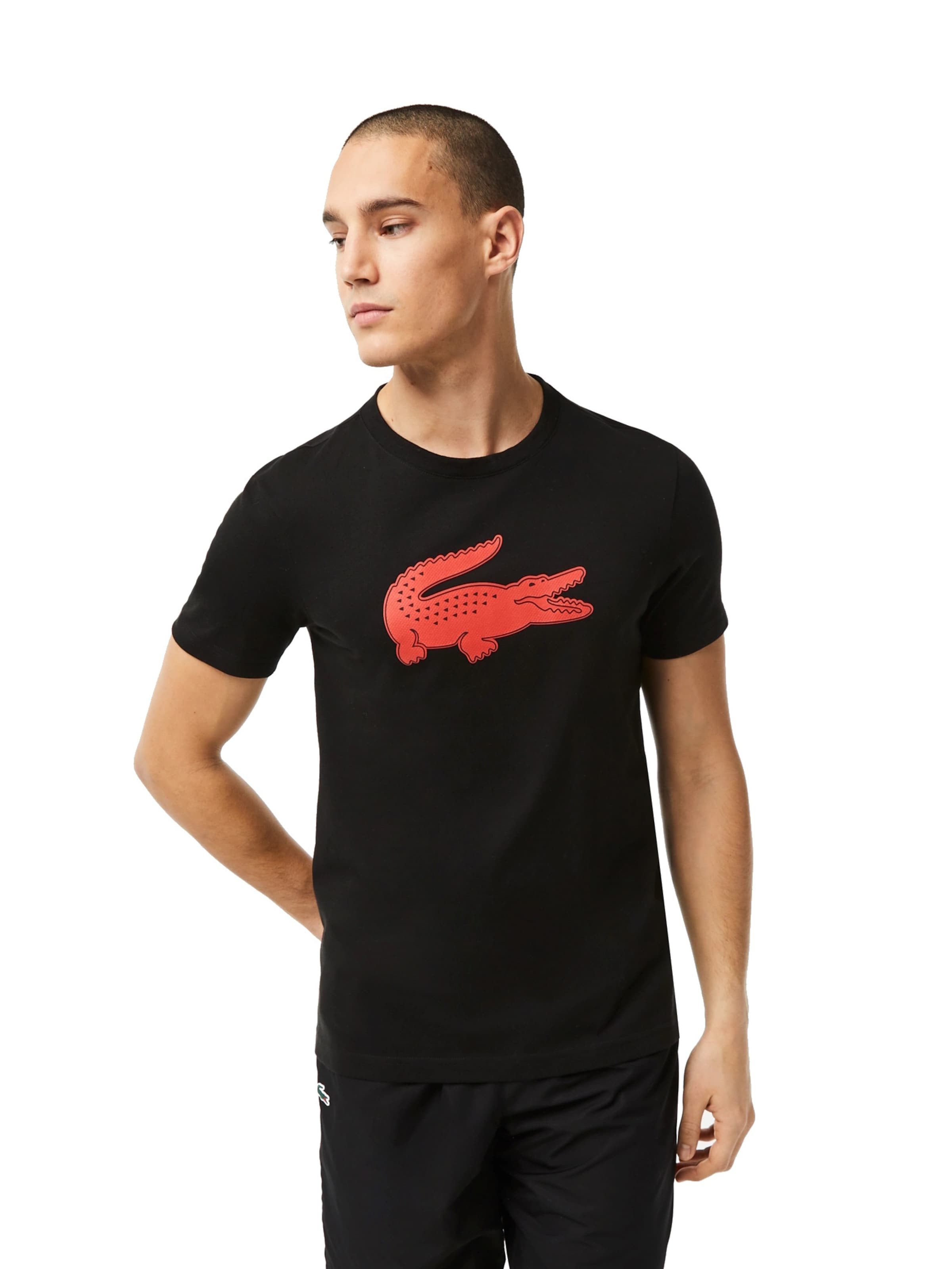 Maglietta di Lacoste Sport in nero: frontale