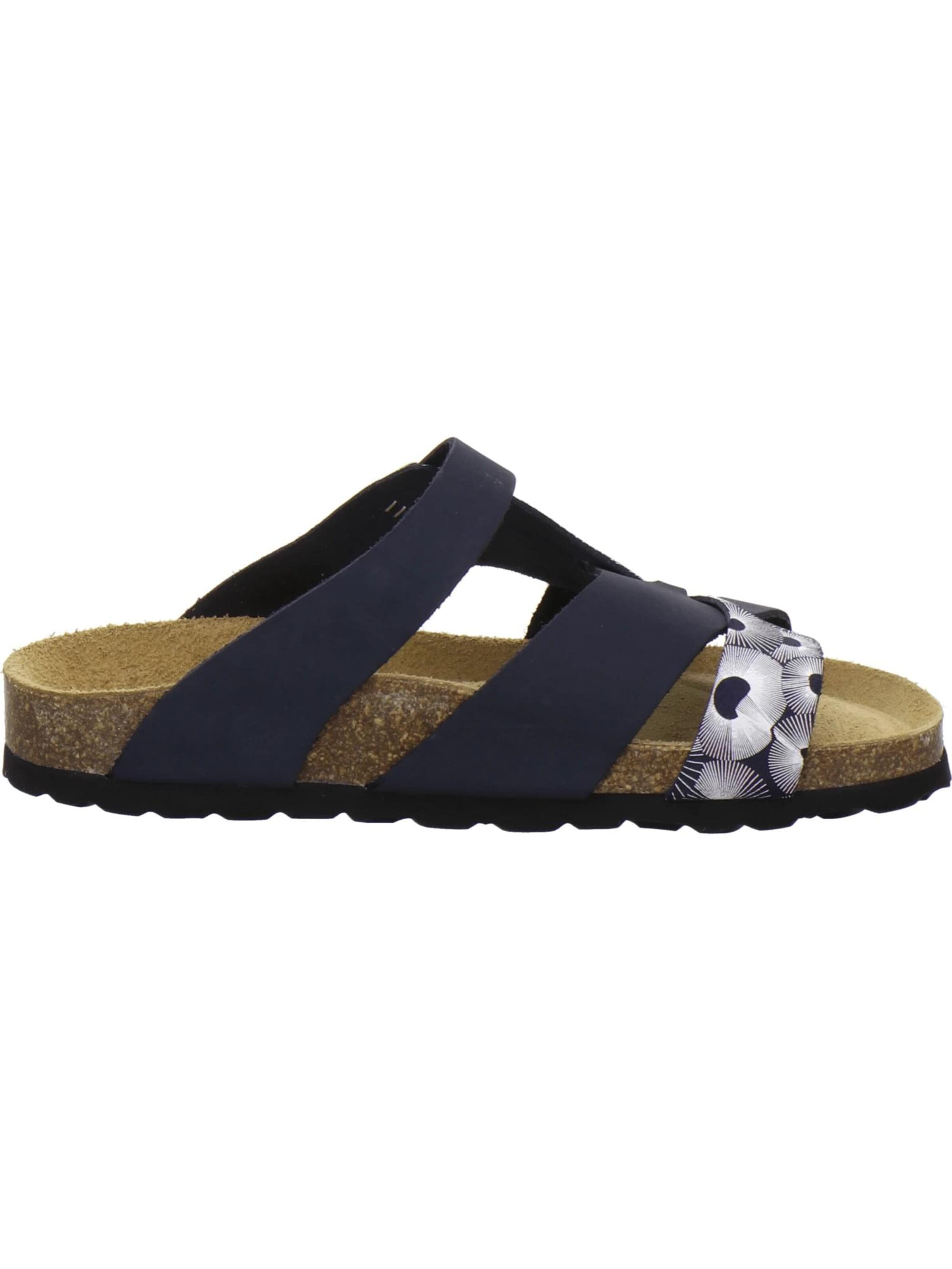 AFS-Schuhe - Zapatos abiertos 'Pantoletten Damen Kralle navy' en azul