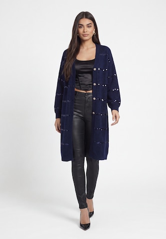 Manteau en tricot 'Festive' faina en bleu