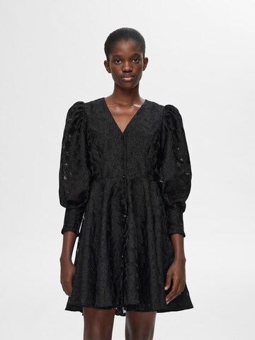 SELECTED FEMME Shirt Dress 'SLFPANDORA' in Black: front