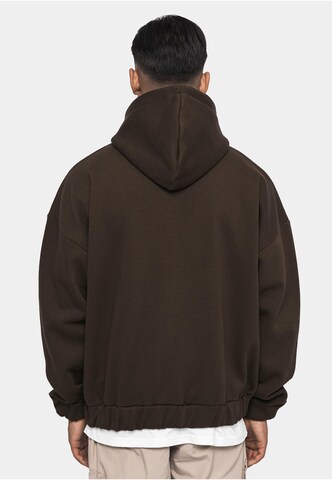 Dropsize Zip-Up Hoodie in Brown