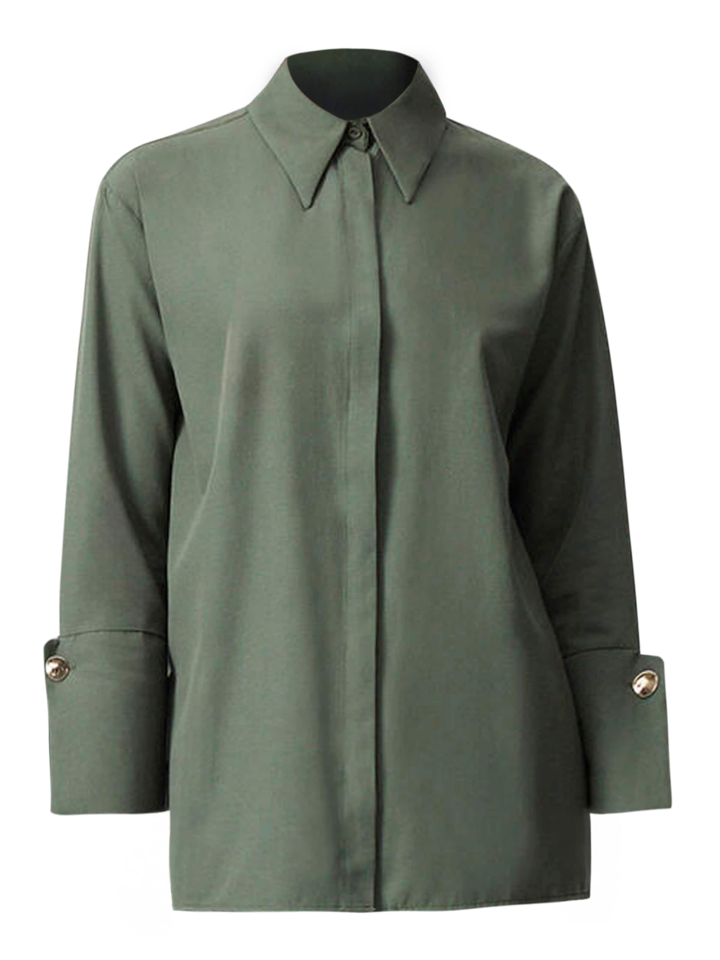 Touche Prive Bluse in Grün: Vorderseite