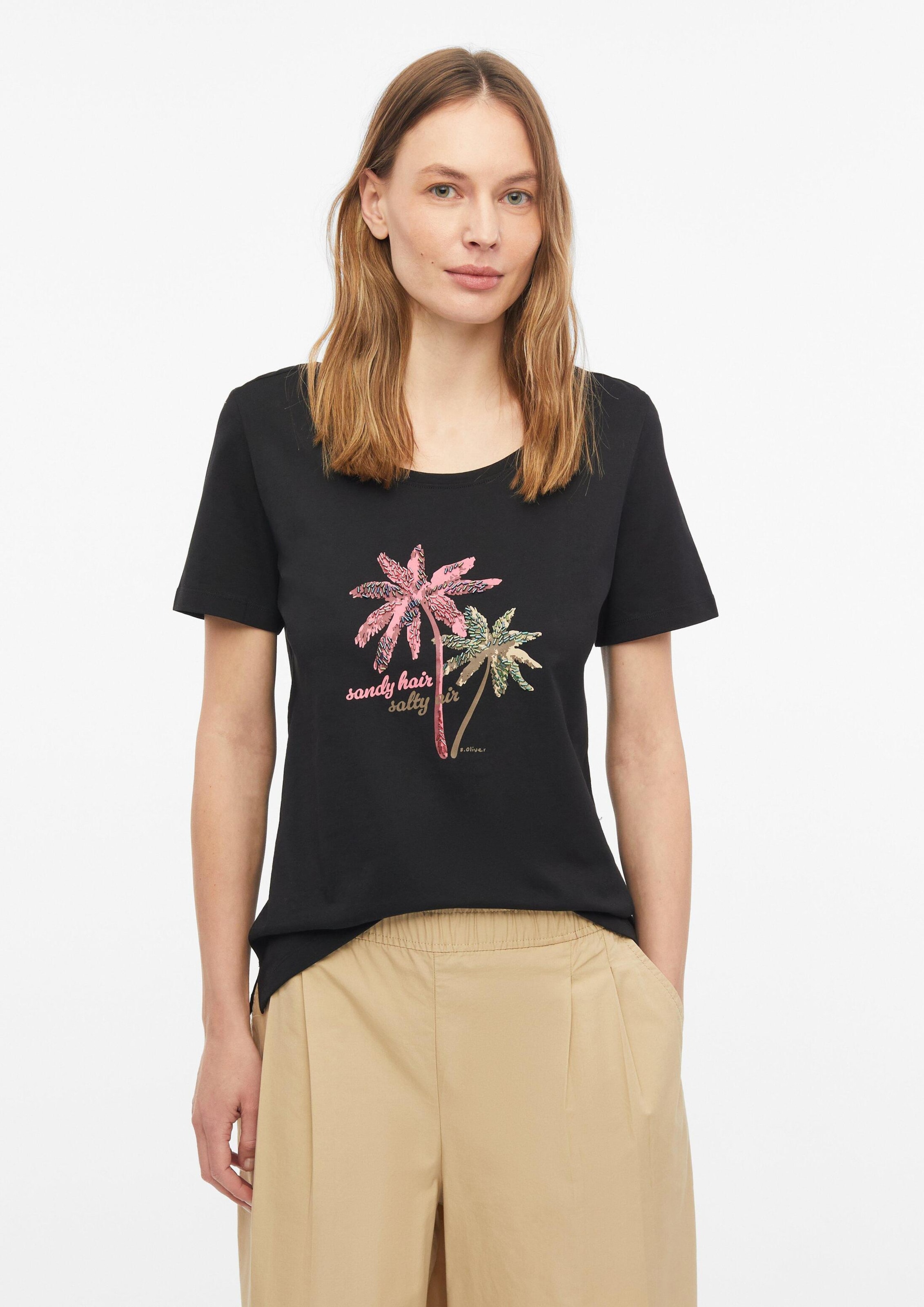 s.Oliver Shirt in Black: front