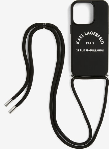 Karl Lagerfeld Smartphonehoesje 'Rue St-Guillaume iPhone 14 Pro Max' in Zwart: voorkant