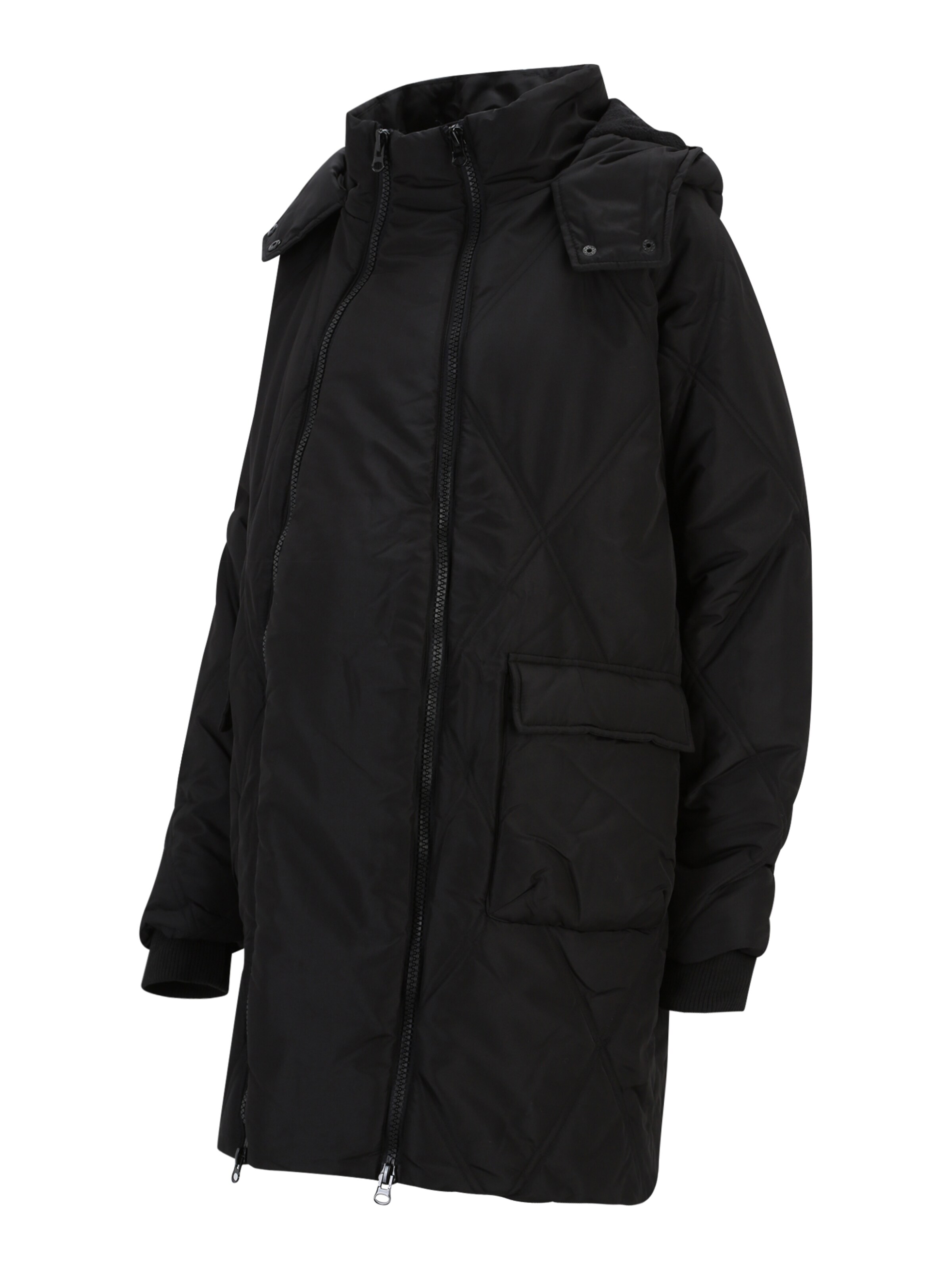 LOVE2WAIT Talvemantel, värv must: eest vaates