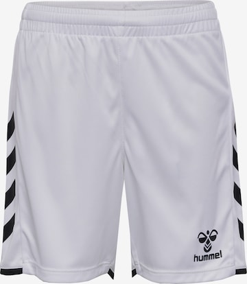 Hummel Workout Pants in White: front