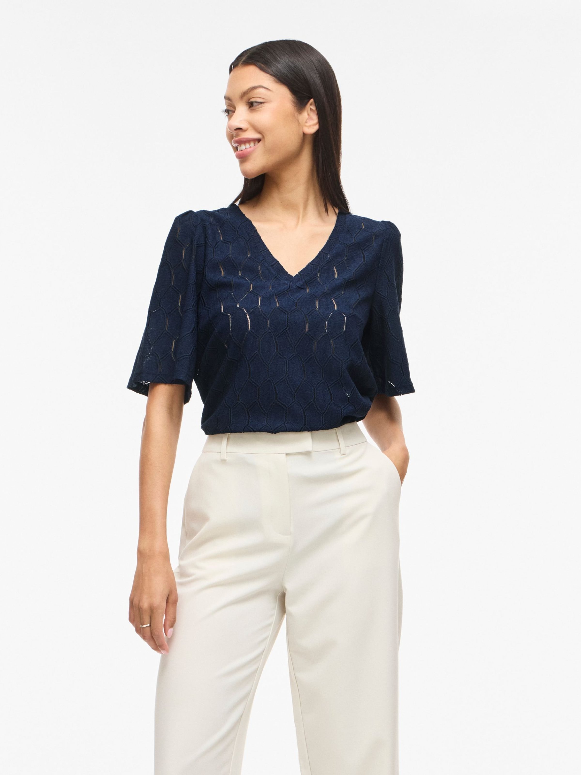 Chemisier 'VIMARCELLA' VILA en bleu