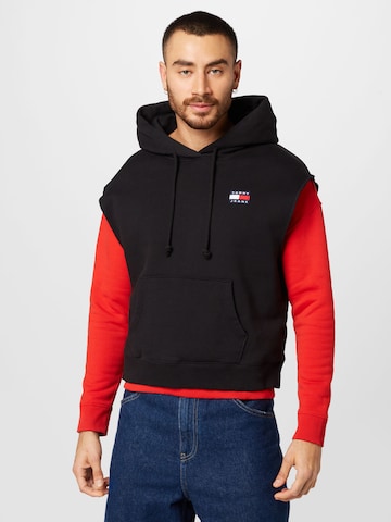 Tommy Jeans Sweatshirt & Sweatjacke in Zwart: voorkant