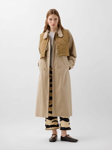 Scalpers Between-seasons coat in Beige: front
