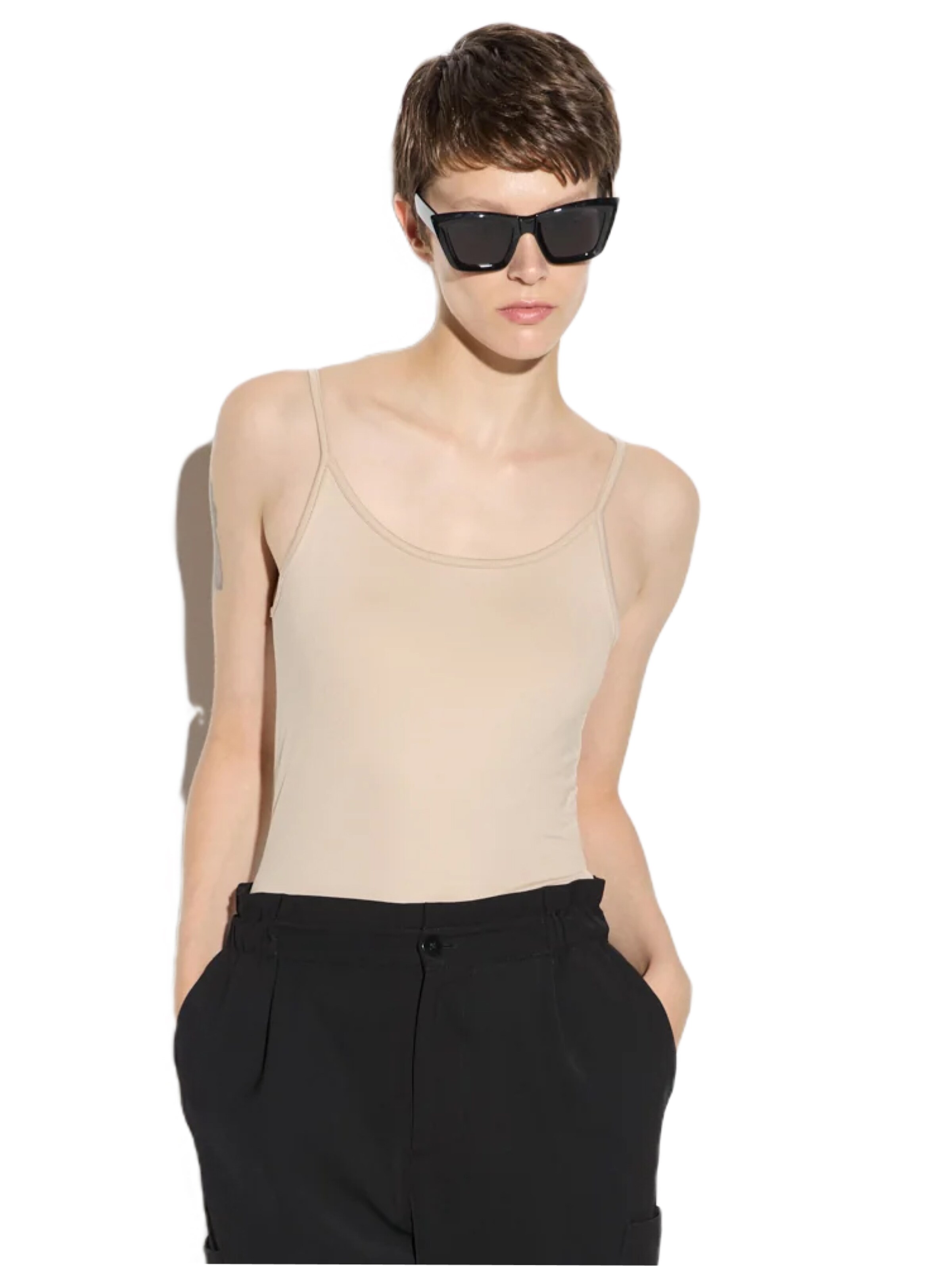 No Matter What Top 'Ernte' in Beige: front