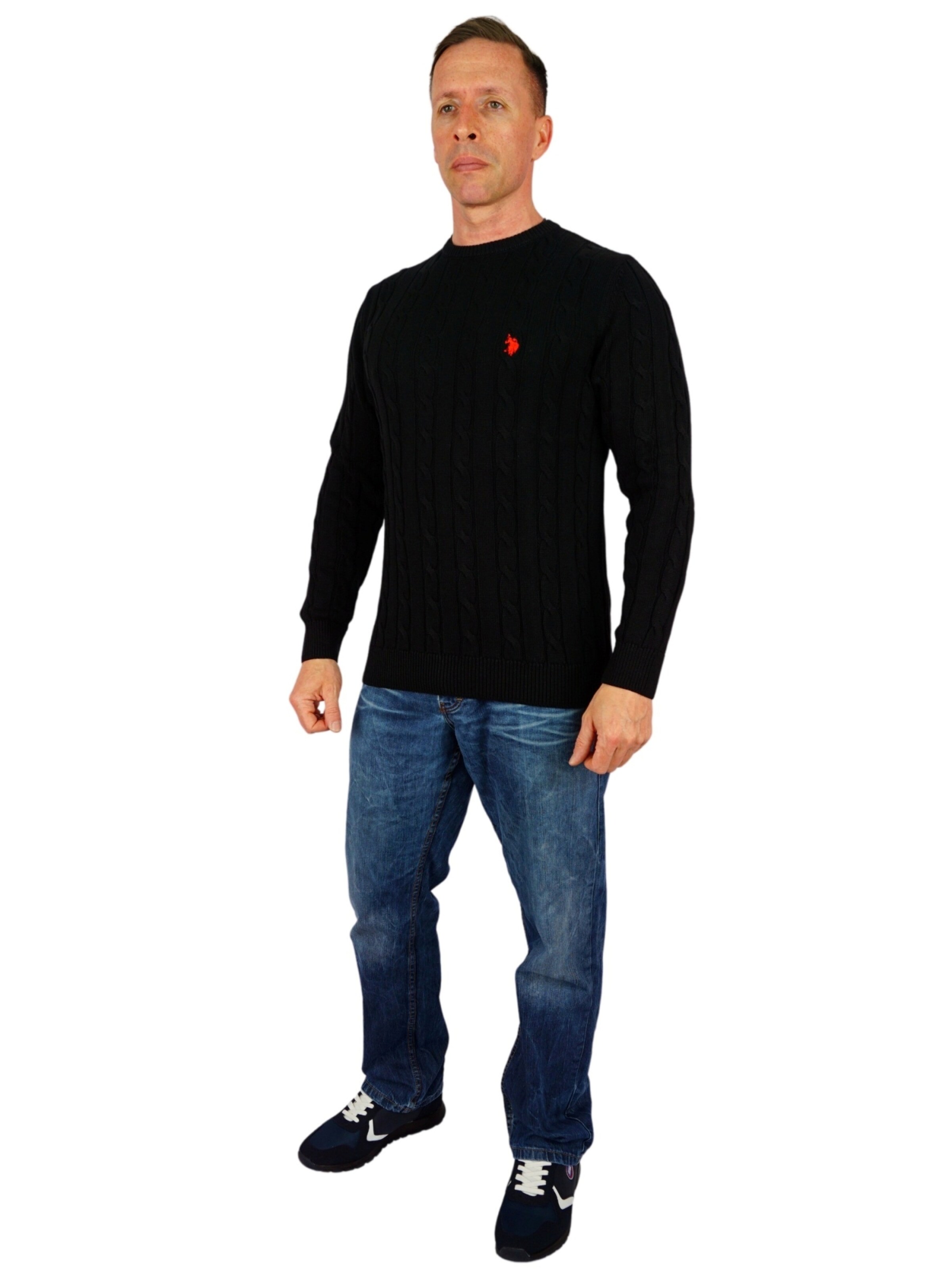 U.S. POLO ASSN. Pullover i sort