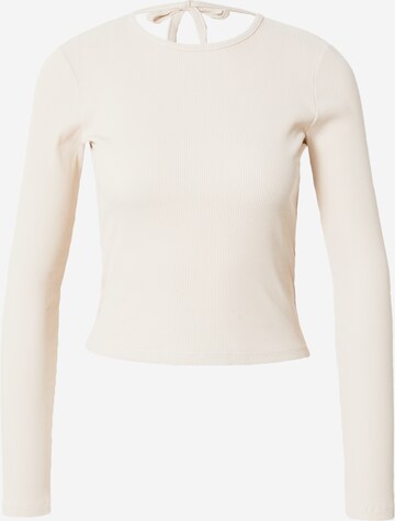 Nasty Gal Shirt in Beige: voorkant