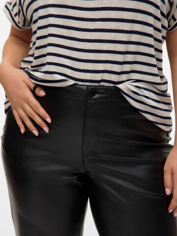 Vero Moda Curve Wide leg Broek 'TESSA' in Zwart