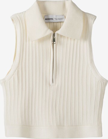 Bershka Knitted top in Beige: front