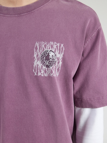 T-Shirt 'OLDER BROTHER' HOLLISTER en violet