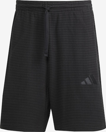 Loosefit Pantalon de sport 'A SZN' ADIDAS SPORTSWEAR en noir : devant