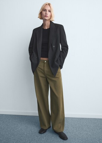 MANGO Wide Leg Jeans 'Lucky' in Grün