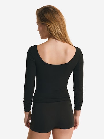 ETAM Pajama Shirt 'BRA' in Black